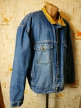 Ковбойская джинсовая куртка Schaefer TEXAS USA коттон шкіра р-р 2XL, фото №4