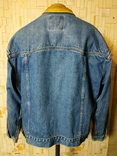 Ковбойская джинсовая куртка Schaefer TEXAS USA коттон шкіра р-р 2XL, фото №7