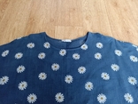 LV Clothing Красивая блузка женская свободного кроя Италия сизо синий в принт 54, numer zdjęcia 9