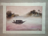 "Вьетнамский пейзаж" на реке Меконг.Р.Саенко.1985г.37-51, фото №6