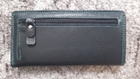 Женский кожаный кошелек черный DR. BOND WRN-22 black, фото №6