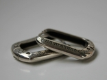 Серебряные серьги-кольца из серебра 925 пробы be present, фото №2