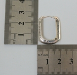 Серебряные серьги-кольца из серебра 925 пробы be present, photo number 7