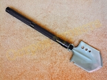 Саперная лопатка, тактическая складная лопата с ножом огнивом стеклобоем стропорезом 77 см, фото №7