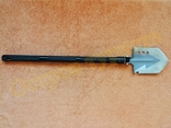 Саперная лопатка, тактическая складная лопата с ножом огнивом стеклобоем стропорезом 77 см, фото №8