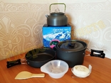 Набор туристической посуды (кастрюля ,сковорода ,чайник ,миски) Cooking Set DS-308, numer zdjęcia 4
