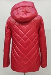 Куртка стеганая красная демисезонная Hannan Liuni H097 42, 44. 46. 48 и 52, numer zdjęcia 3