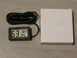 Цифровой термометр-гигрометр с ЖКИ экраном, выносной датчик, фото №2