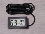 Цифровой термометр-гигрометр с ЖКИ экраном, выносной датчик, фото №3