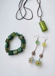 Браслет сережки і кулон, комплект стікло Мурано, Murano, муранське скло, photo number 5