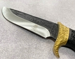 Нож для охоты,туризма,рыбалки COLUNBIA Воющий Волк 28см в чехле из ткани, фото №5
