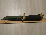 Нож для охоты,туризма,рыбалки COLUNBIA Воющий Волк 28см в чехле из ткани, фото №10