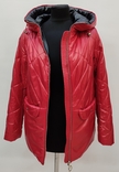 ЧКуртка стьобана червона демісезонна Hannan Liuni H097, фото №5