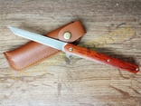 Нож складной M390 Brown на подшипниках Флиппер танто с чехлом, фото №2