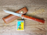 Нож складной M390 Brown на подшипниках Флиппер танто с чехлом, фото №3