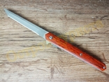 Нож складной M390 Brown на подшипниках Флиппер танто с чехлом, фото №5