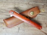 Нож складной M390 Brown на подшипниках Флиппер танто с чехлом, фото №9
