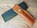 Нож складной M390 Brown на подшипниках Флиппер танто с чехлом, фото №13