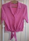 Блузка-рубашка из жатой ткани, фото №2