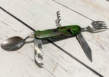 Многофункциональный туристический набор 6в1 Мультитул Камуфляж - вилка,ложка,нож,открывалк, photo number 2