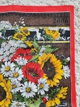 Полотенце календарь 2006 г. Подсолнухи ромашки и маки в букете, Alba Швейцария, photo number 4