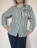 Шовкова вінтажна сорочка блуза в смужку Hammerle, Австрія, фото №4