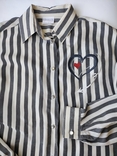 Шовкова вінтажна сорочка блуза в смужку Hammerle, Австрія, numer zdjęcia 8