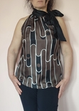 Шикарна 100% шовкова блуза з бантом бренд Zara, фото №4