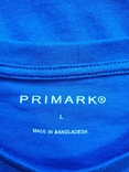 Футболка синя чоловіча стрейчева PRIMARK коттон p-p L, numer zdjęcia 6
