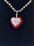 Кулон серце на ланцюжку кристали Swarovski "Серце-з каменів", фото №13