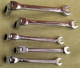 Ключи рожковые, накидные с храповым механизмом (трещетка) 5 шт., photo number 6