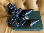 Люкс! Туфли чёрные с узким носком, Италия, р.36, фото №8