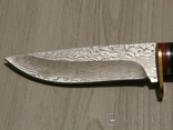 Нож для охоты,рыбалки и туризма Damascus 21 см,рукоять из кости,лезо Дамаск з чехлом, numer zdjęcia 5