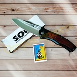 Нож складной SOG DA317 с клипсой 20см реплика, фото №2