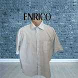 Enrico Рубашка мужская короткий рукав белая в полоску L (41-42), фото №2