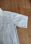Enrico Рубашка мужская короткий рукав белая в полоску L (41-42), фото №8