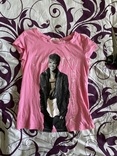 H&amp;M Justin Bieber 2013 Made in Turkey рожева футболка, numer zdjęcia 2
