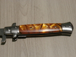 Cкладний викидний ніж стилет Colunbia Buffalo horn Bayonet Classik italian Stilatto 22.5см, numer zdjęcia 4