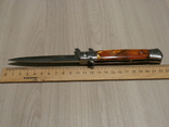 Cкладний викидний ніж стилет Colunbia Buffalo horn Bayonet Classik italian Stilatto 22.5см, photo number 5