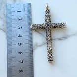 Красивий великий хрест стерлінгове срібло 925 проби. Срібний хрестик, photo number 10
