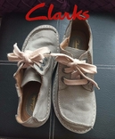 Clarks artisan Удобные женские туфли на шнурке кожа серые, фото №2