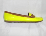 Туфлі лофери жіночі яскраво жовті 38 р., фото №4