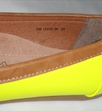 Туфлі лофери жіночі яскраво жовті 38 р., фото №10