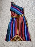 Шовкове плаття в полоску WAREHOUSE, numer zdjęcia 6
