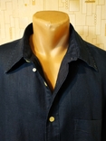 Сорочка чоловіча лляна синя NAUTICA льон p-p XL(ближче до XXL-XXXL), numer zdjęcia 5