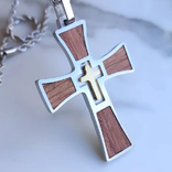 Чоловічий хрест з нержавіючої сталі, фото №2
