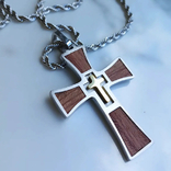 Чоловічий хрест з нержавіючої сталі, фото №3
