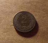 Венгрия 1895 год монета 2 филлера, фото №2