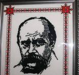 Портрет Тараса Григорьевича Шевченка, авторская вышивка крестом, фото №2