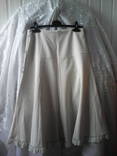Модная расклешенная бежевая женская юбка., фото №3